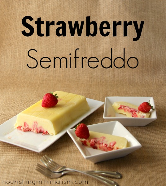 Strawberry Semifreddo - a simple frozen yogurt dessert