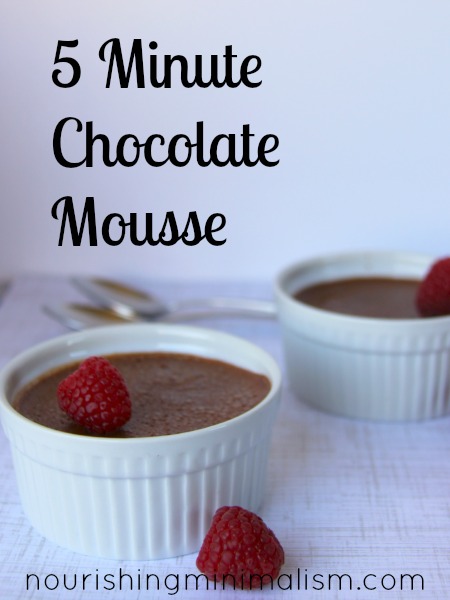 5 Minute Chocolate Mousse - Nourishing Minimalism