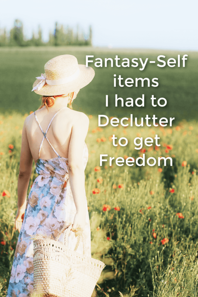 I had to come face-to-face with this fantasy self, who she was, and determine which one is the fantasy me, and which one is the real-life me, because, in all honesty, all of the fantasy me was getting in the way of me truly living and being present with my family. #declutter #fantasyself