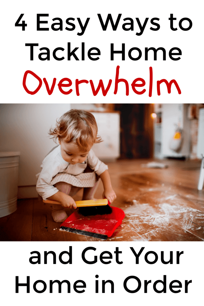 Four simple yet effective ways to tackle home overwhelm and restore peace and order to our homes.